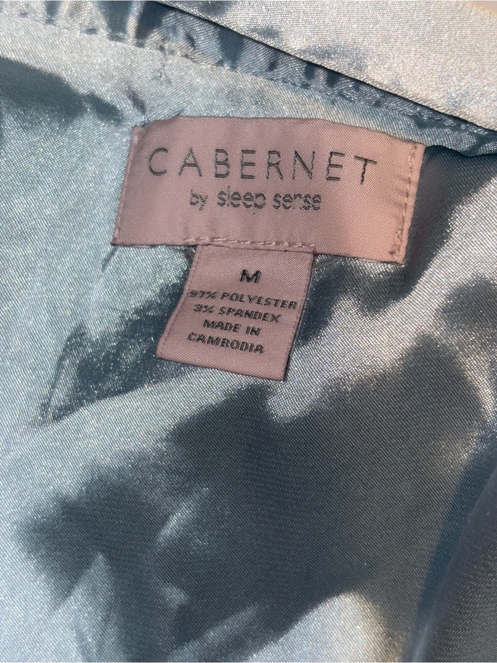 Cabernet Light Blue Satin Robe medium - Picture 5 of 5